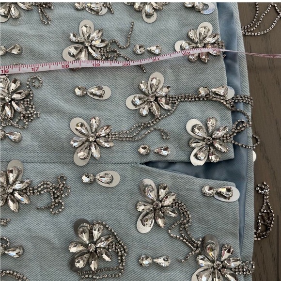 Retrofete LINEZ Denim Mini Dress
Embellished Rhinestone SMALL Crystal - Picture 8 of 12